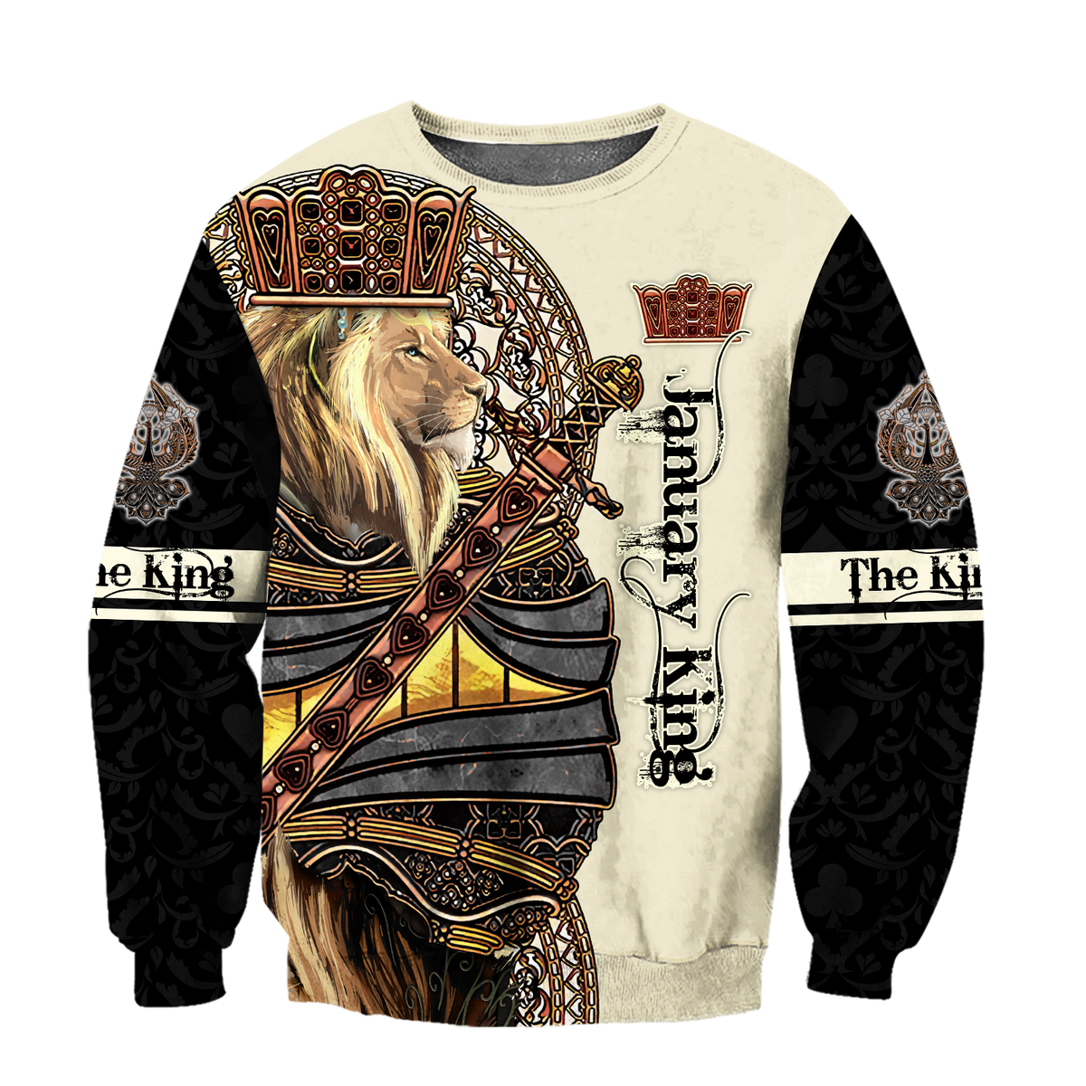 January Black King Lion  3D All Over Printed  Unisex Shirts