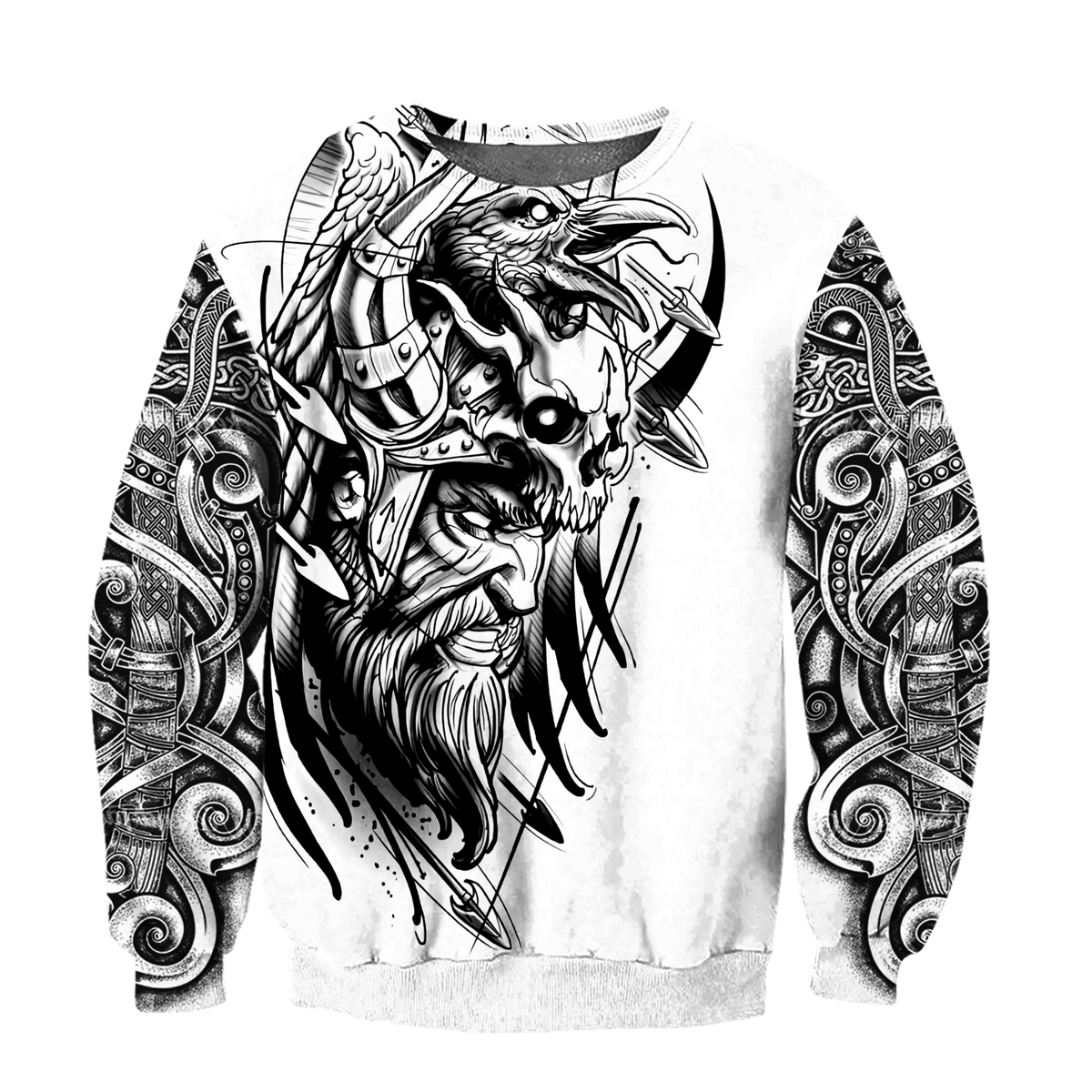Love Viking tattoos 3D all over printed for man and women-Apparel-PL8386-Sweatshirt-S-Vibe Cosy™