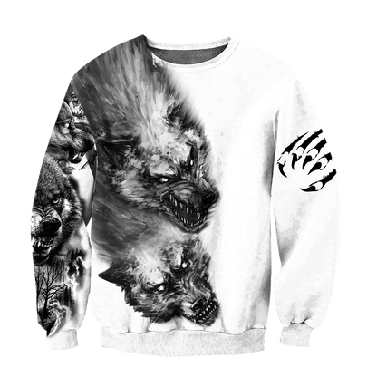Tattoo Wolf 3D All Over Printed Hoodie For Men and Women MH2310202ST