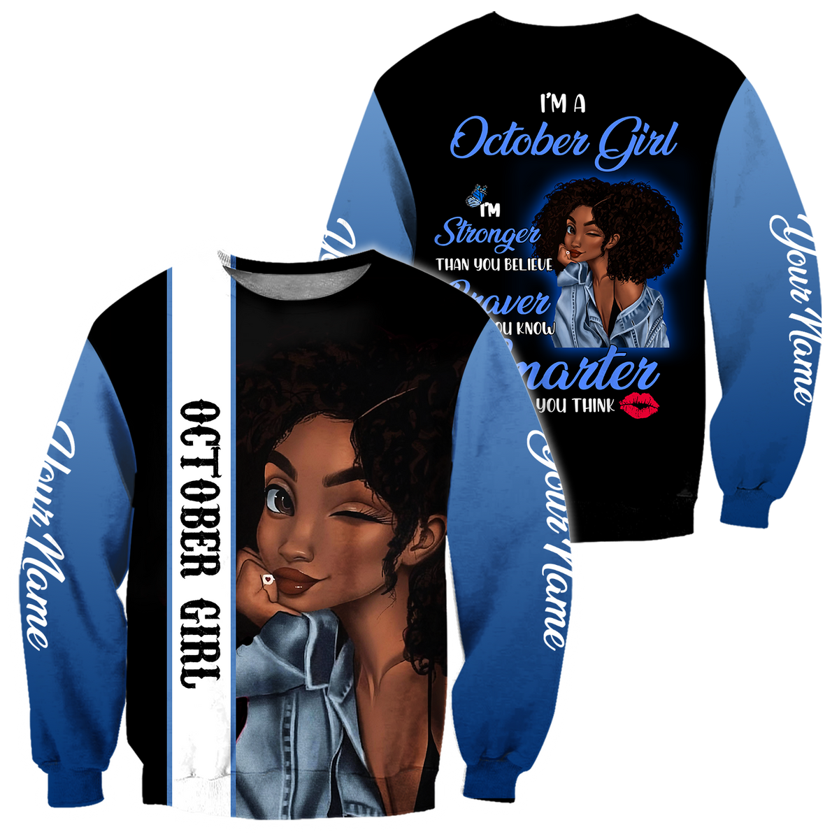 October Girl 3D All Over Printed Shirts For Women