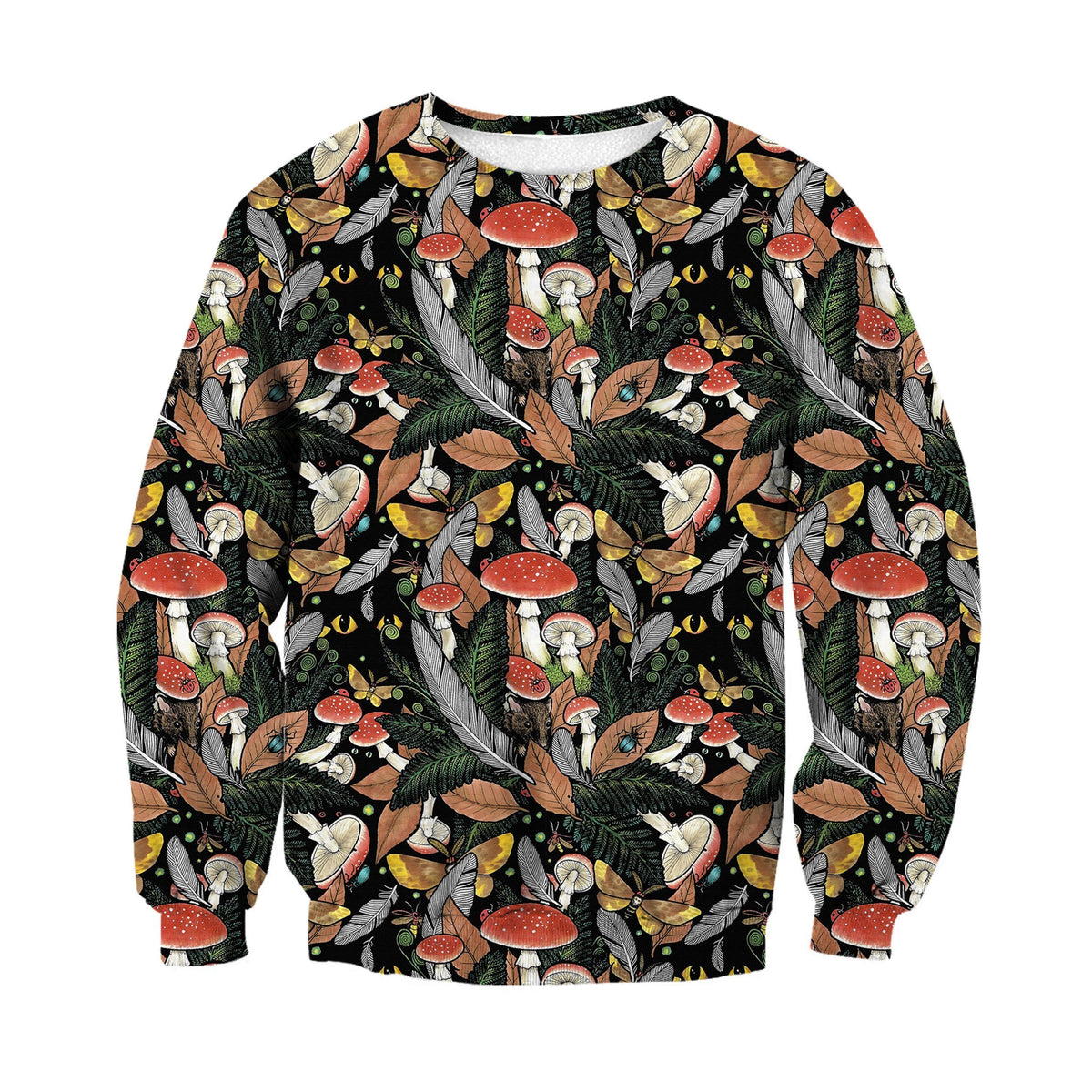 Beautiful Forest Mushroom Hoodie-Apparel-NTH-Sweat Shirt-S-Vibe Cosy™