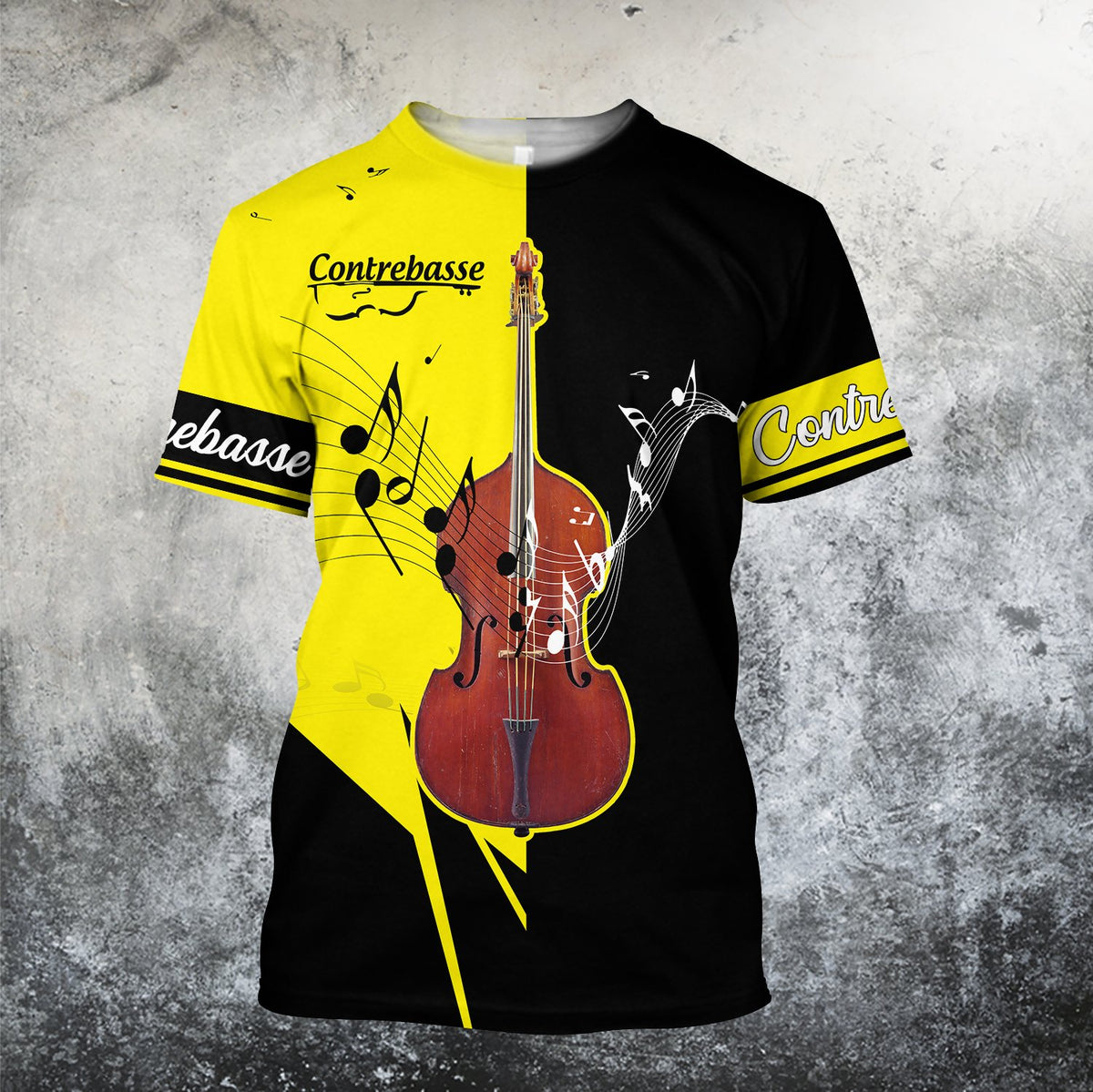 Contrebasse yellow music 3d hoodie shirt for men and women HG HAC20123-Apparel-HG-T-shirt-S-Vibe Cosy™