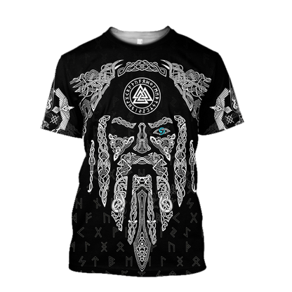 3D All Over Printed Raven And Odin version 1.0-Apparel-HP Arts-T-Shirt-S-Vibe Cosy™