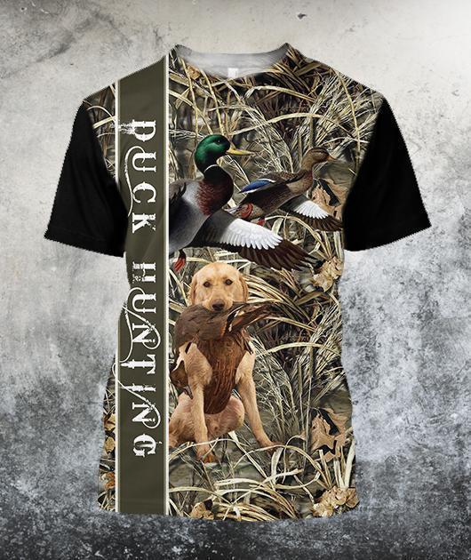 3D All Over Printed Duck Hunting Dog Hoodie-Apparel-HP Arts-T-Shirt-S-Vibe Cosy™