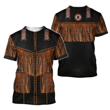 Native Cowboy Jacket No2 Cosplay 3D Over Printed Unisex Deluxe Hoodie ML