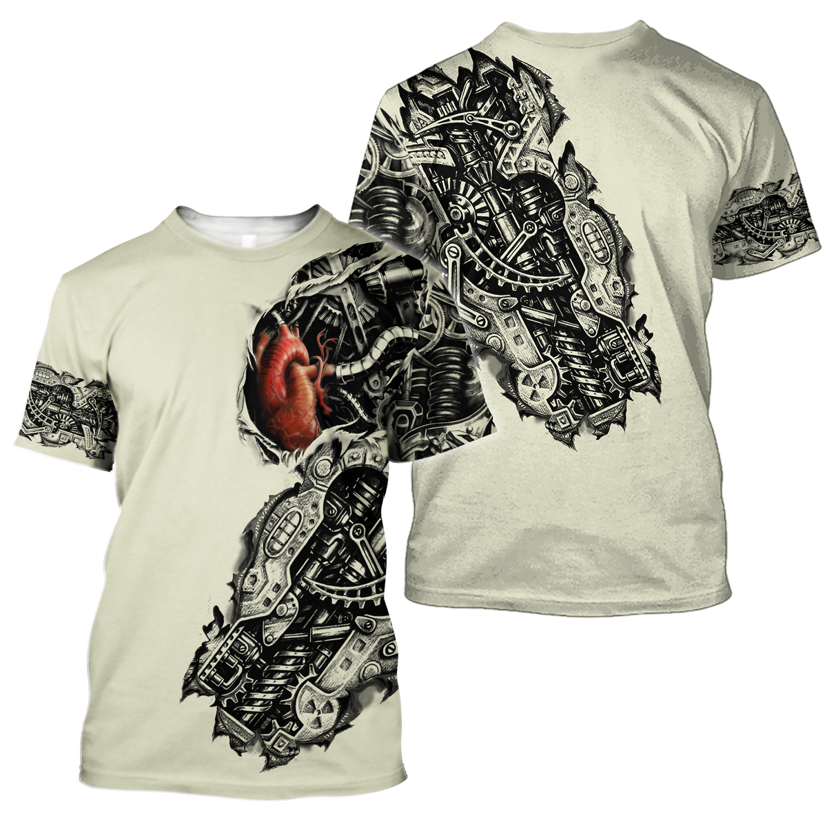 Mechanic Metal Tattoo 3D All Over Printed Shirts HAC180502-Apparel-MP-T-Shirt-S-Vibe Cosy™