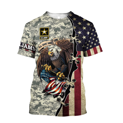 Army Customize Name 3D All Over Printed Shirts TA091420020S