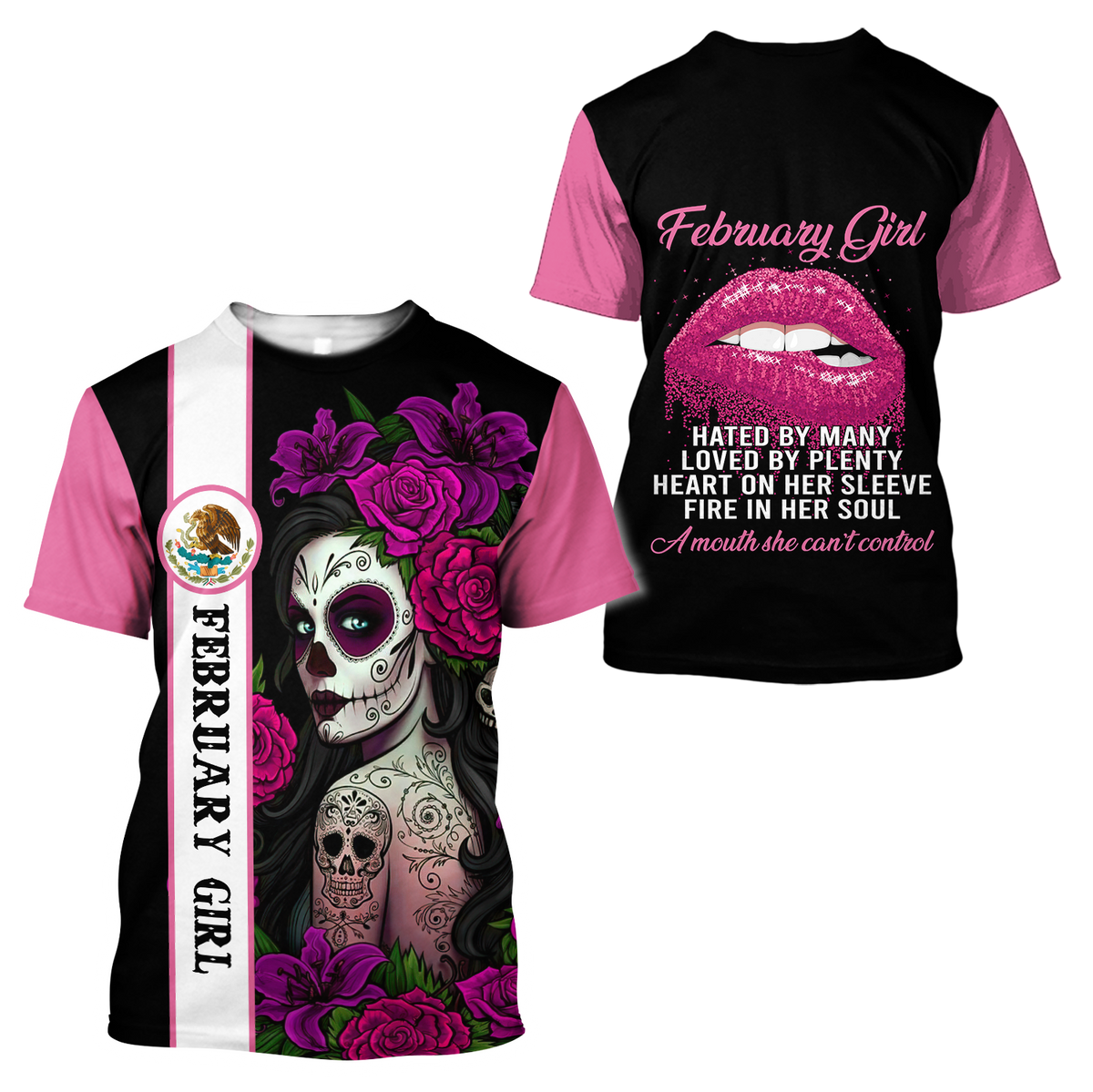 February Girl Customize Name 3D All Over Printed Shirts For Women MH10112002