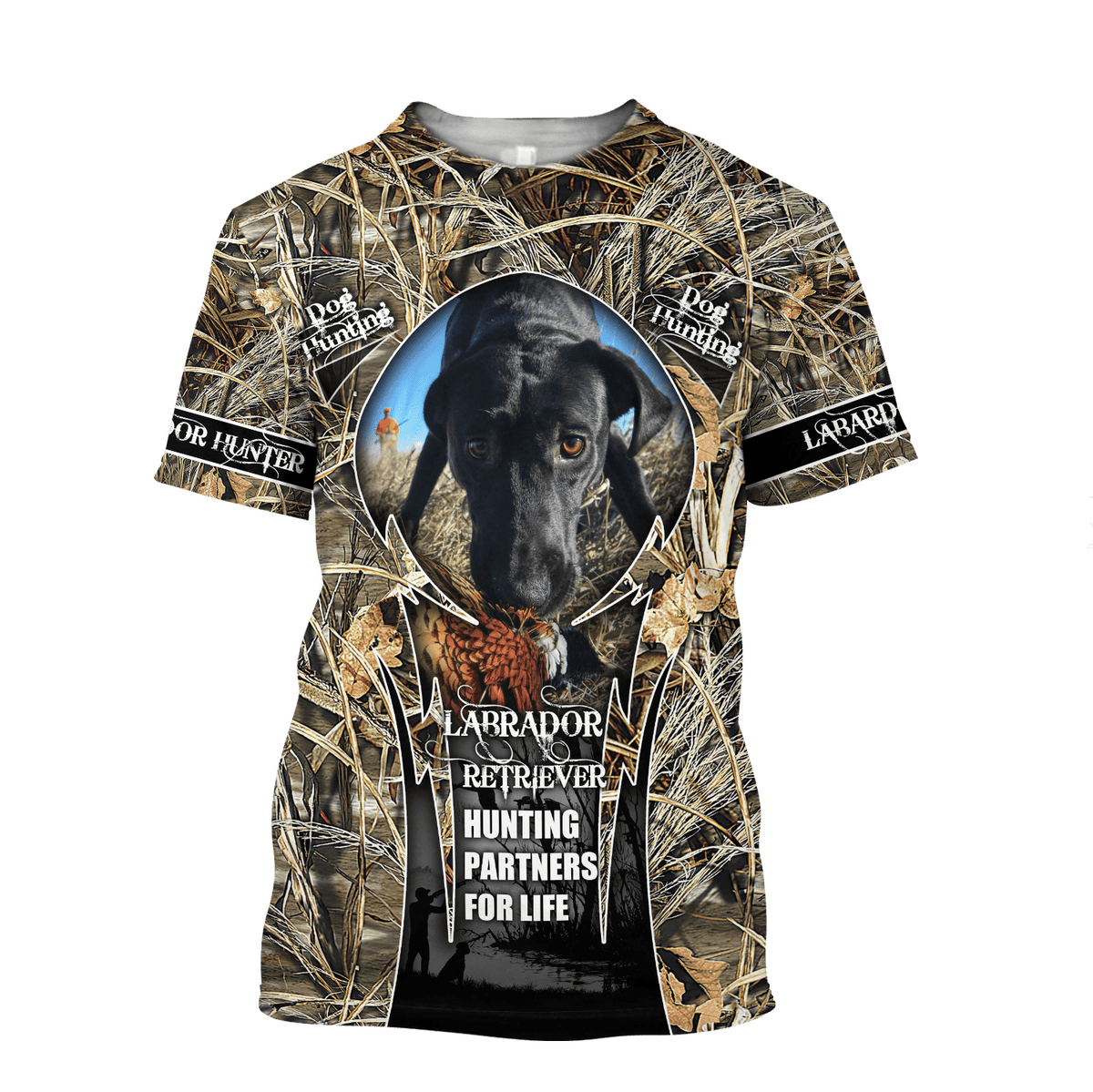 Hunting Labrador 3D Over Printed Unisex Deluxe Hoodie ML