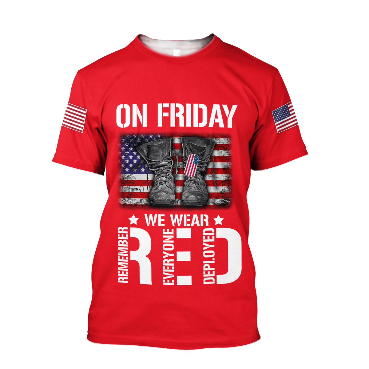 On Friday We Wear Red 3D All Over Printed Shirts For Men and Women TA09222001