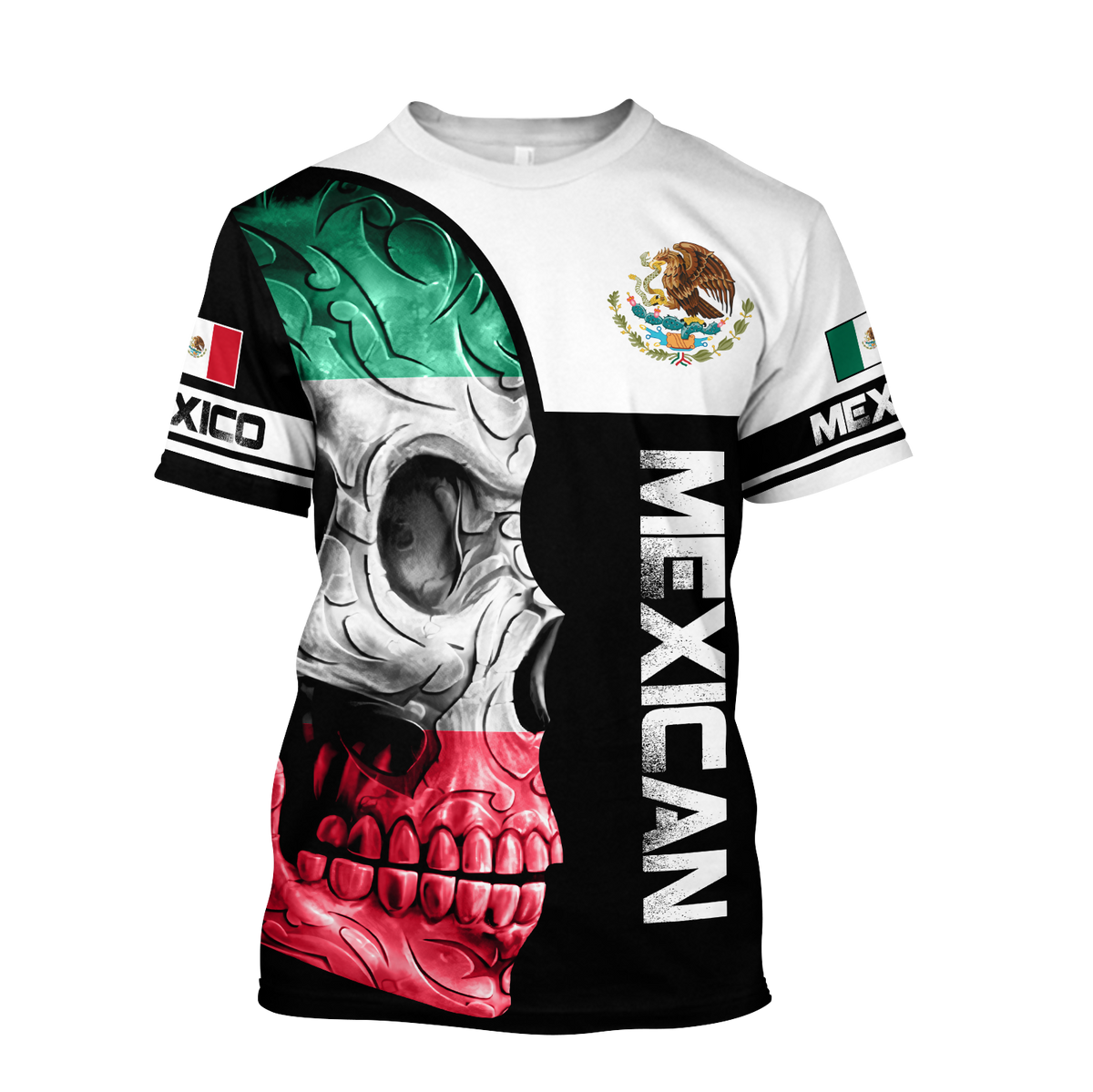 Mexican Skull 3D All Over Printed Unisex Shirts