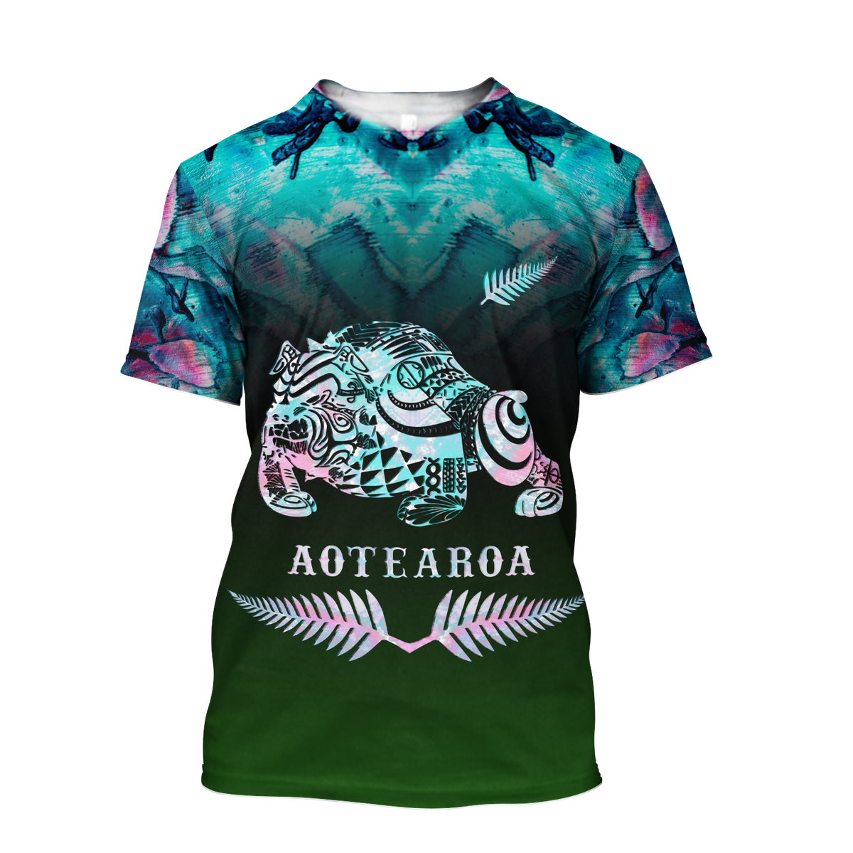 New zealand maori bulldog tattoo paua 3d all over printed shirt and short for man and women-Apparel-PL8386-T-shirt-S-Vibe Cosy™