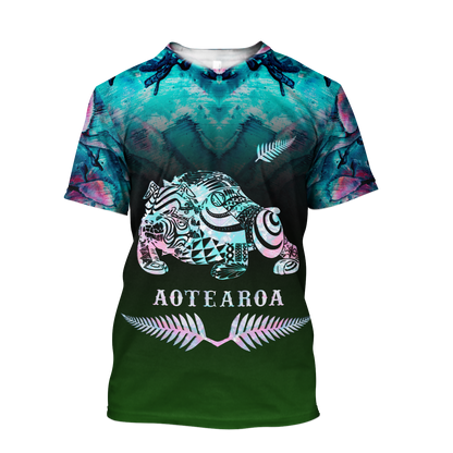 New zealand maori bulldog tattoo paua 3d all over printed shirt and short for man and women-Apparel-PL8386-T-shirt-S-Vibe Cosy™