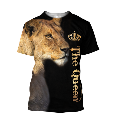 Queen Lion 3D All Over Printed Unisex Shirts