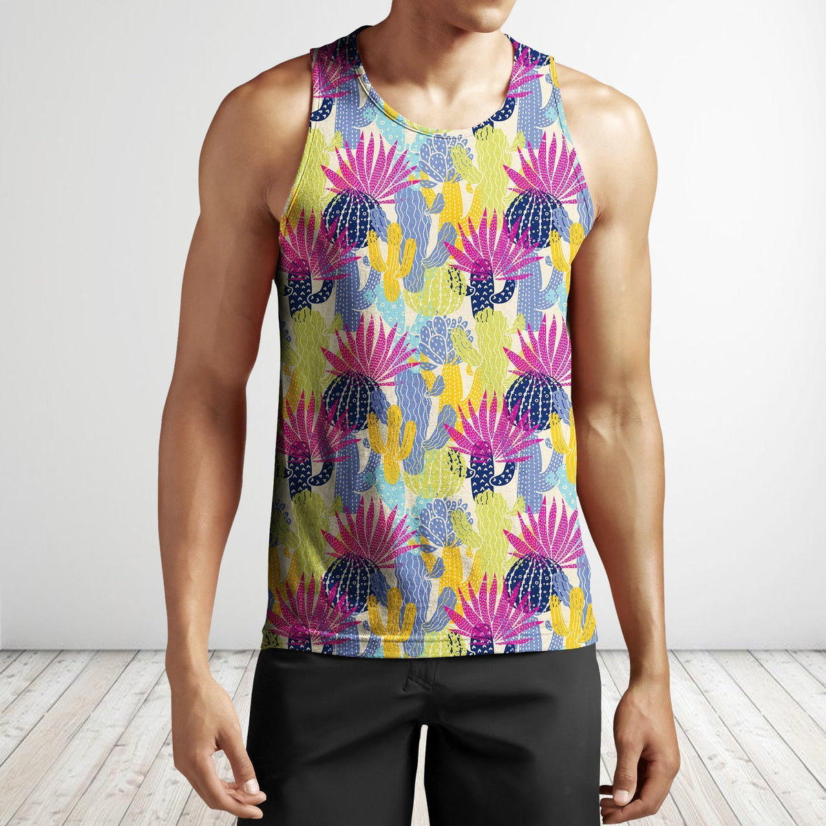 All Over Printing beautiful Cacti Shirt-Apparel-Phaethon-Tank Top-S-Vibe Cosy™