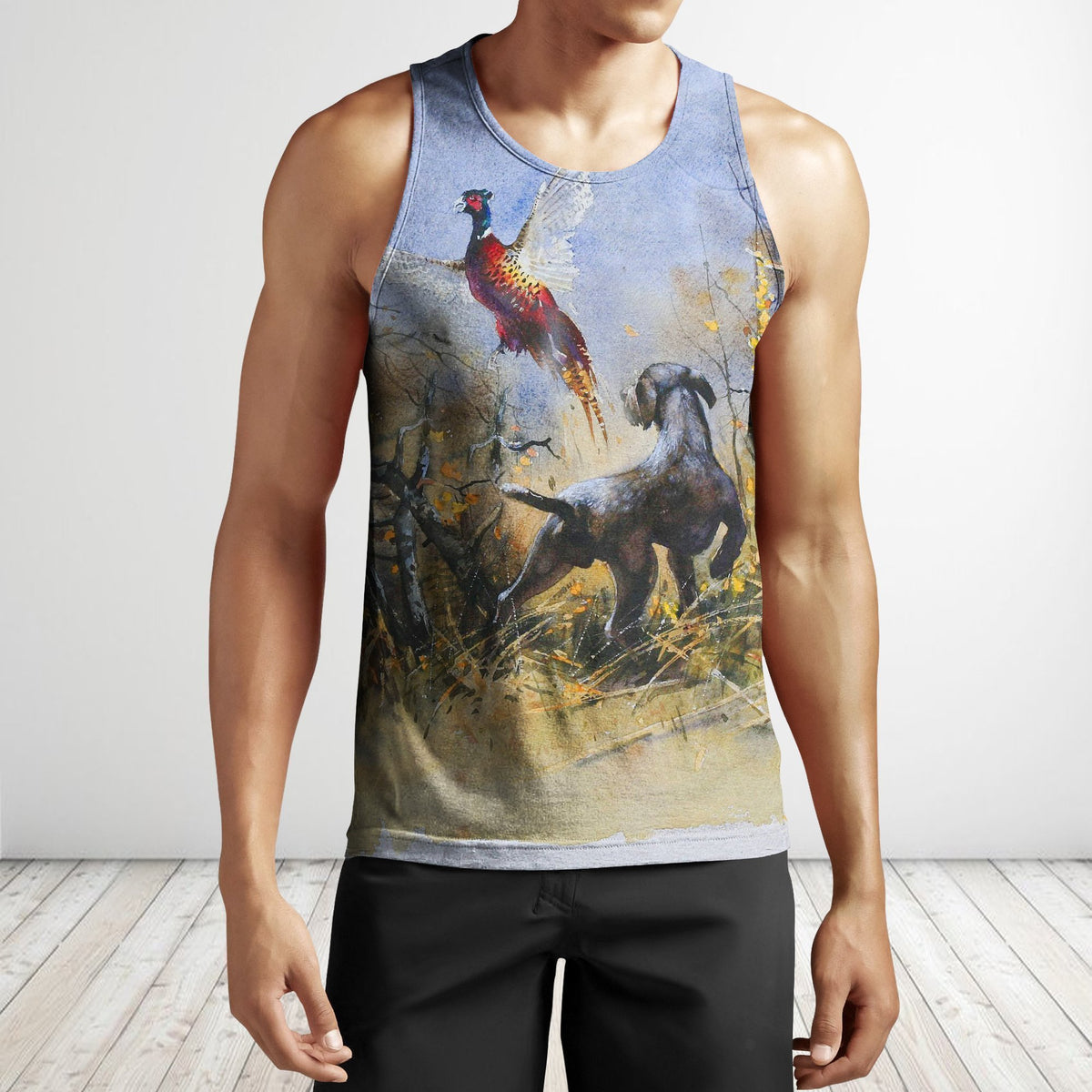 3D All Over Print Hunting Dog Hoodie-Apparel-Phaethon-Tank Top-S-Vibe Cosy™
