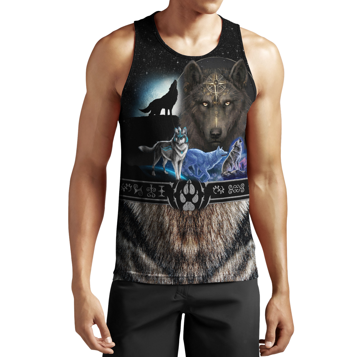 All Over Printed Viking Mighty Wolf Hoodie MEI09152005-MEI