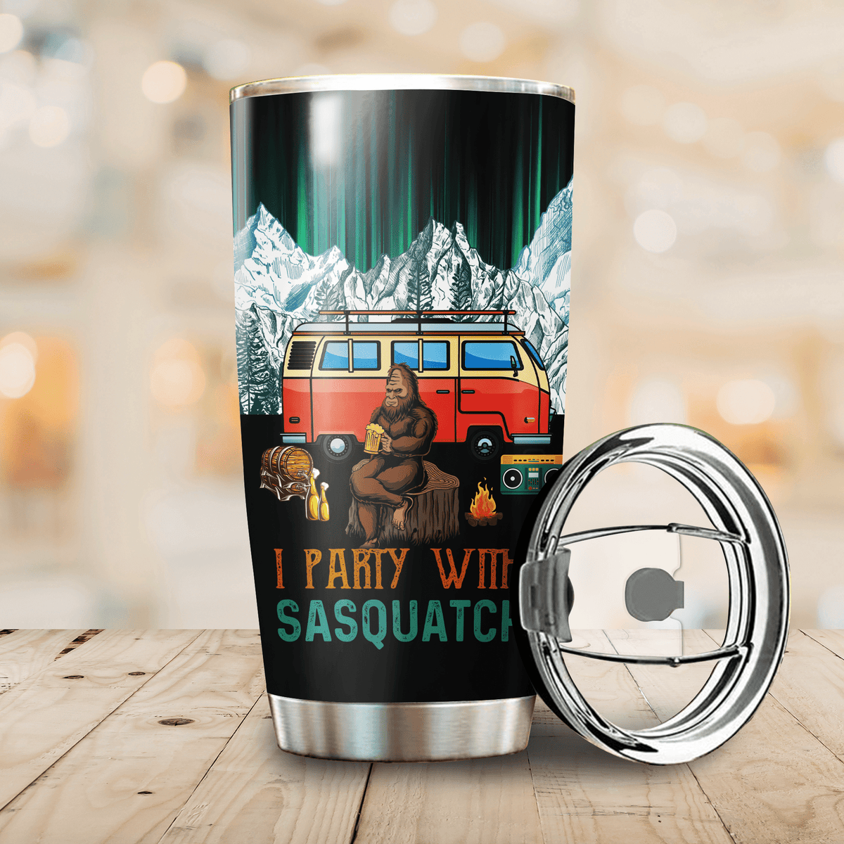 Customize name Camping Steel Tumbler