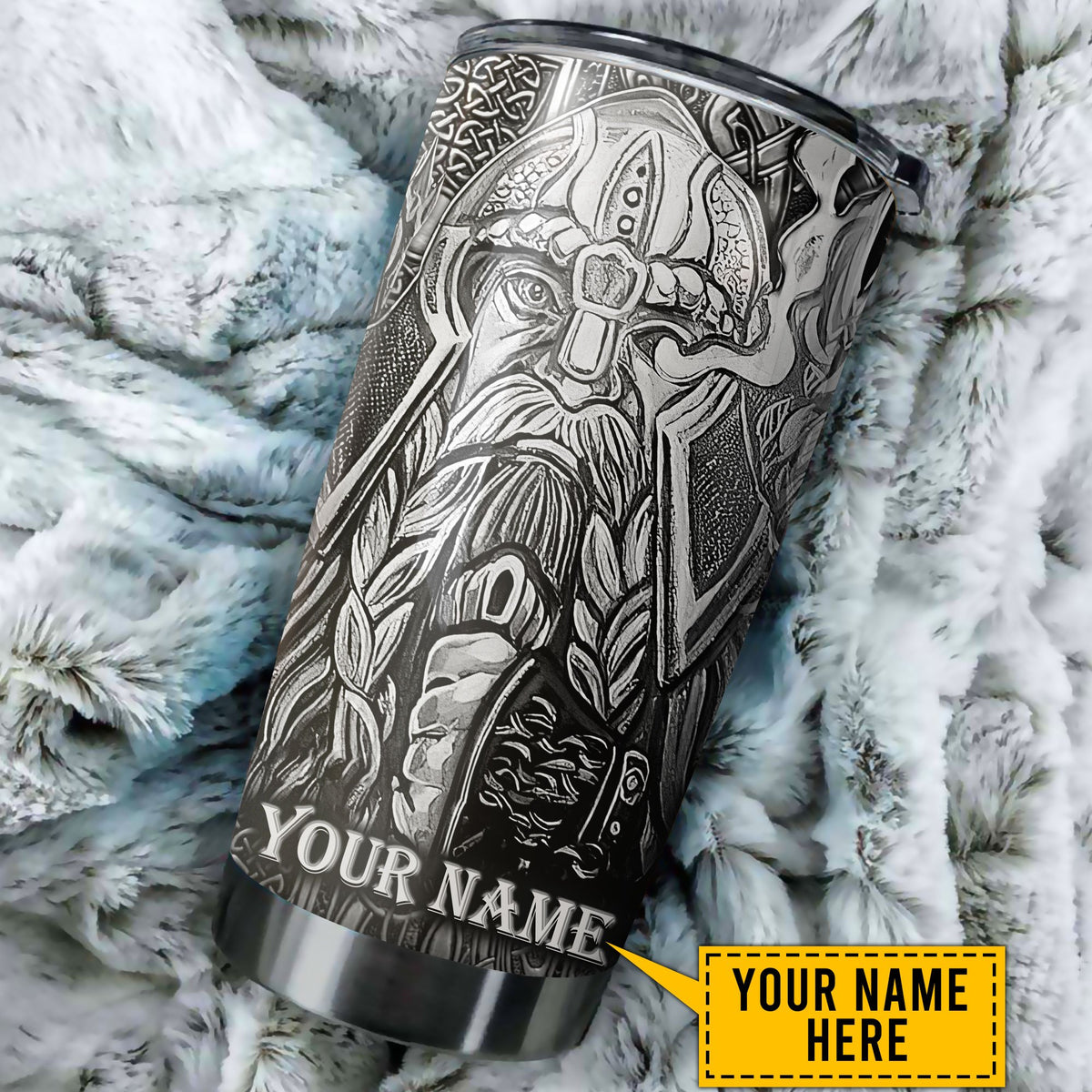 Customized Name Viking Steel Tumbler