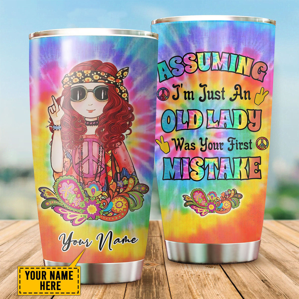 Customize Name Hippie Stainless Steel Tumbler NTN10052103