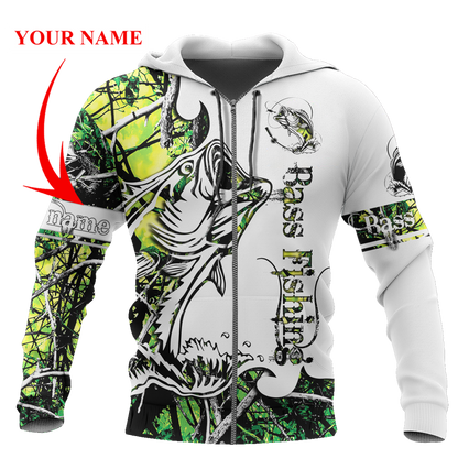 Green Bass Fishing Sport 3D all over printed shirts for men and women TR0505203 - Amaze Style™-Apparel
