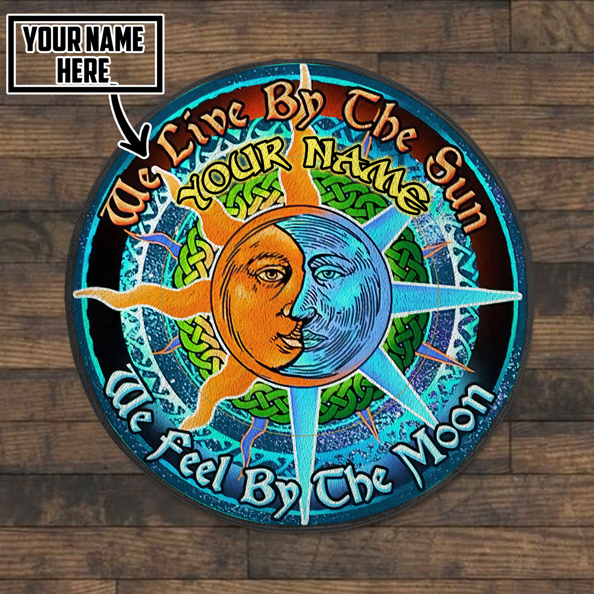 Customize Name Wicca Circle Rug DA18052106