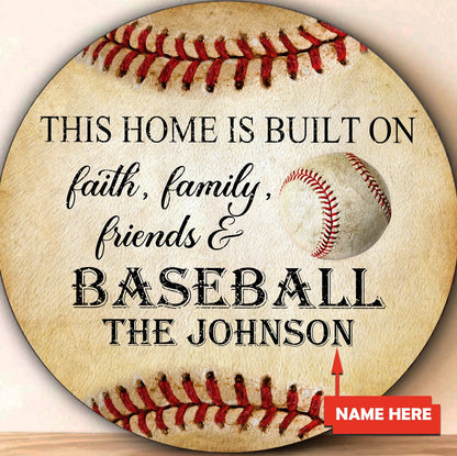 Customize Name Baseball Circle Rug TNA22052102