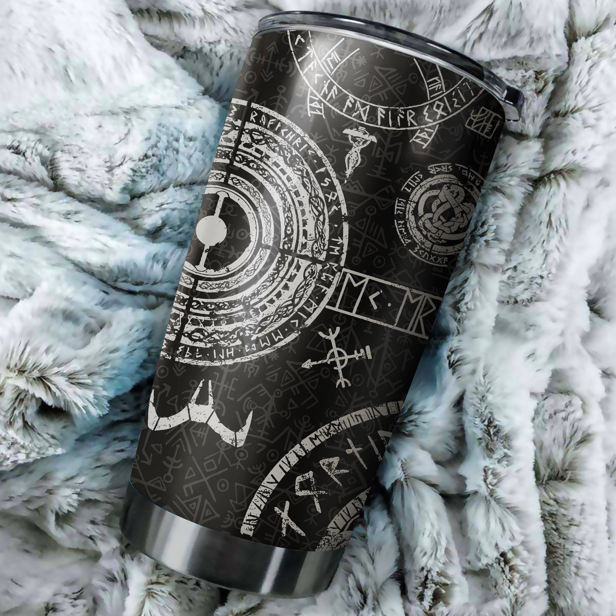 Vikings Tattoo Style Tumbler-HP Arts-Vibe Cosy™