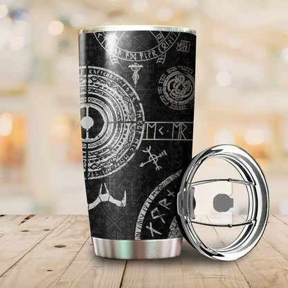 Vikings Tattoo Style Tumbler-HP Arts-Vibe Cosy™