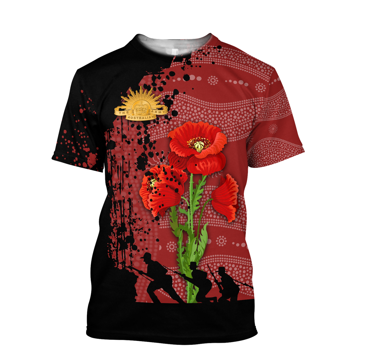Premium Anzac Day Poppy 3D Printed Unisex Shirts TN