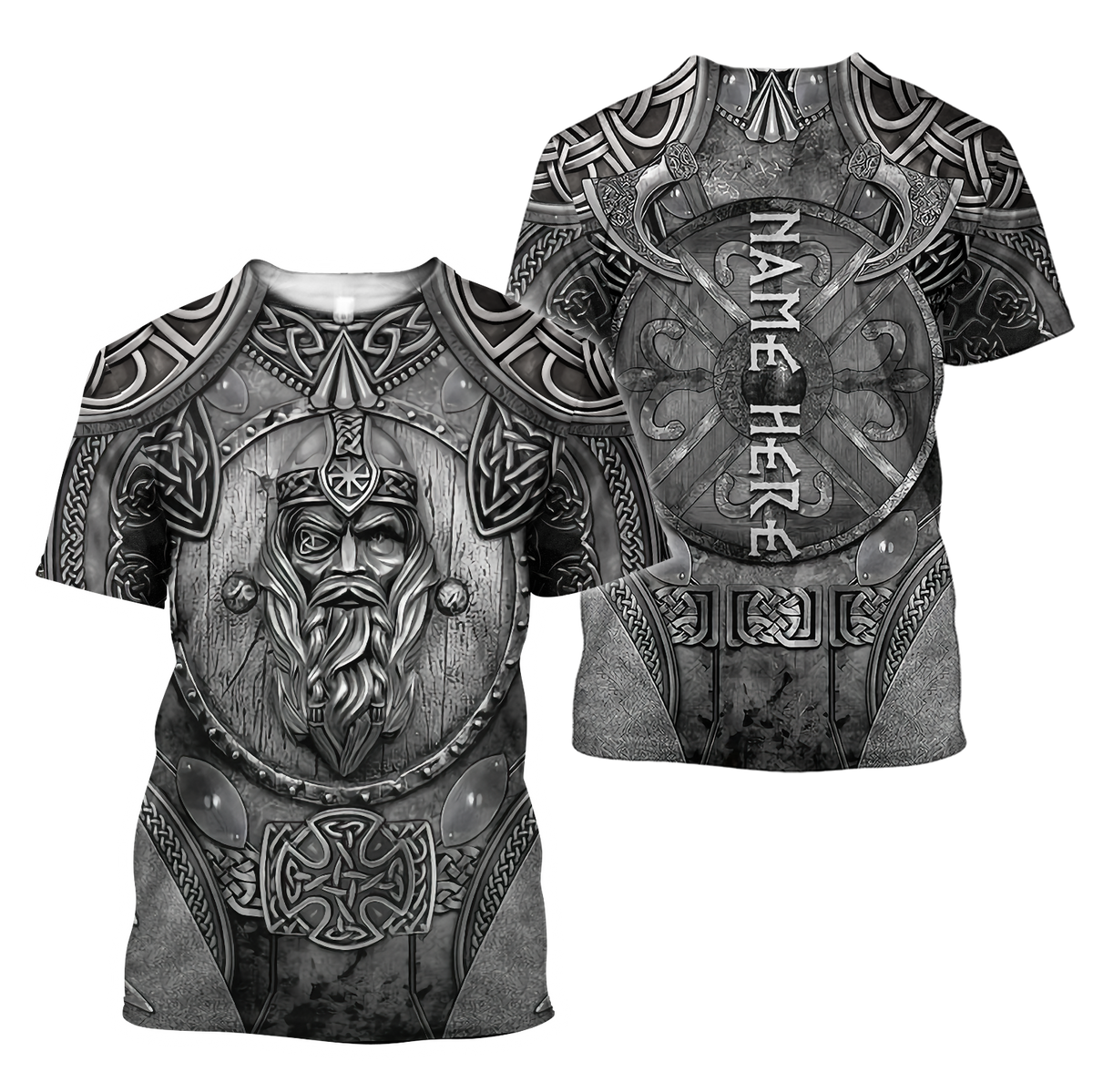 Customized Name Viking 3D All Over Printed Unisex Shirts