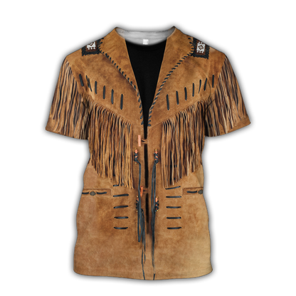 Native Cowboy Jacket No14 Cosplay 3D Over Printed Unisex Deluxe Hoodie ML