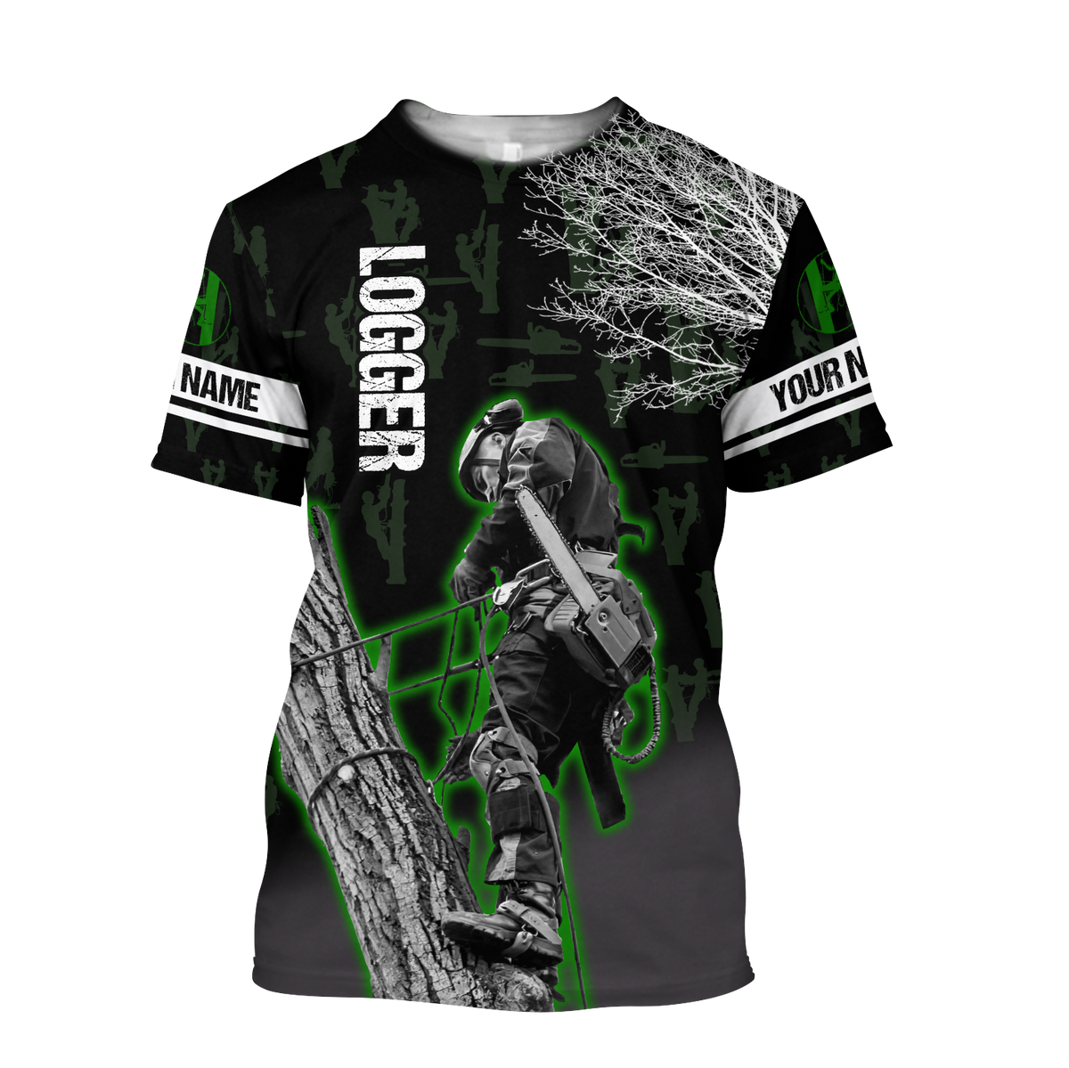 Premium Personalized 3D Printed Logger Shirts MEI