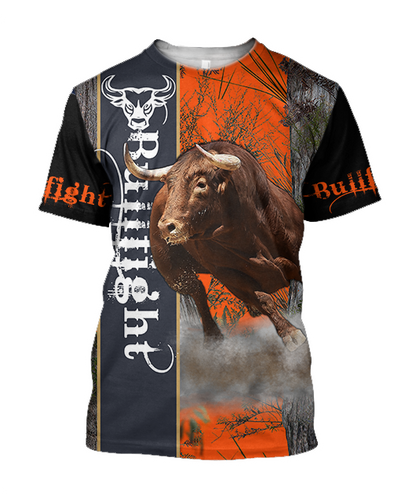 Bullfight Persionalized Your Name 3D All Over Printed Shirts