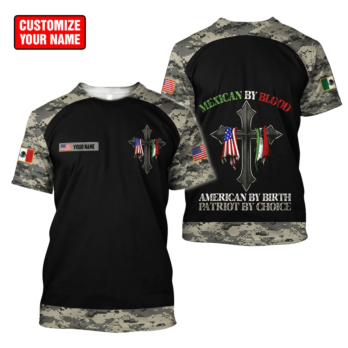 Personalized Mexican 3D All Over Printed Unisex Hoodie