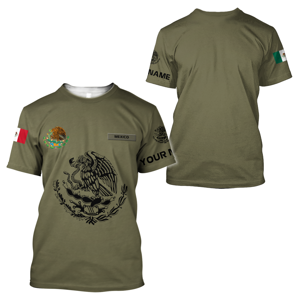 Mexican Customize 3D All Over Printed Shirts For Men And Women