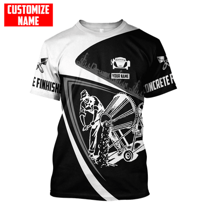 Customized Name Mixer Concrete Finisher 3D All Over Printed Unisex Shirts