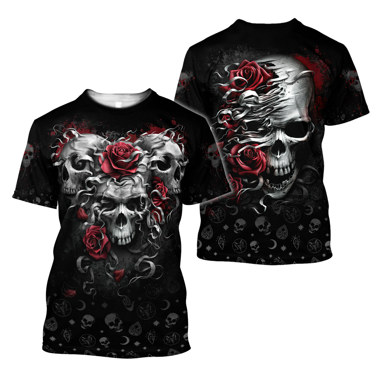 Heart Of Roses Skull Hoodie For Men And Women TNA13032107