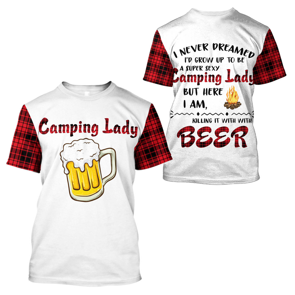 3D All Over Printed Camping  Lady Unisex Shirts SN01022103 Custom Name XT