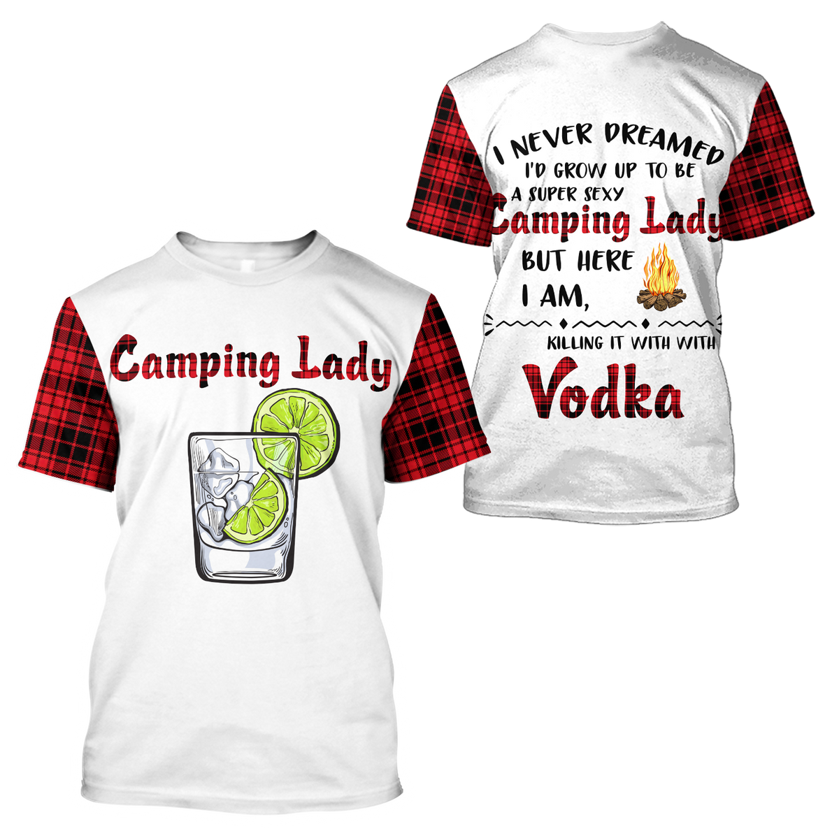 3D All Over Printed Camping  Lady Unisex Shirts Custom Name XT