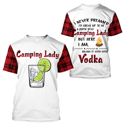 3D All Over Printed Camping  Lady Unisex Shirts Custom Name XT
