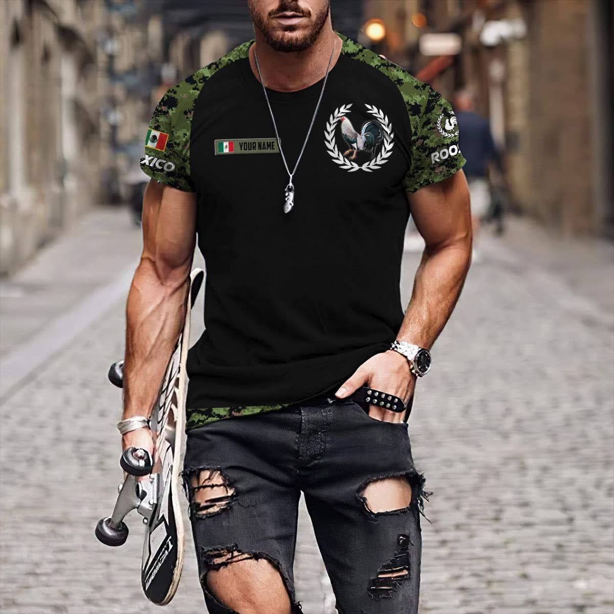 Personalized Mexican Rooster 3D Printed Unisex Shirts HHT08052102