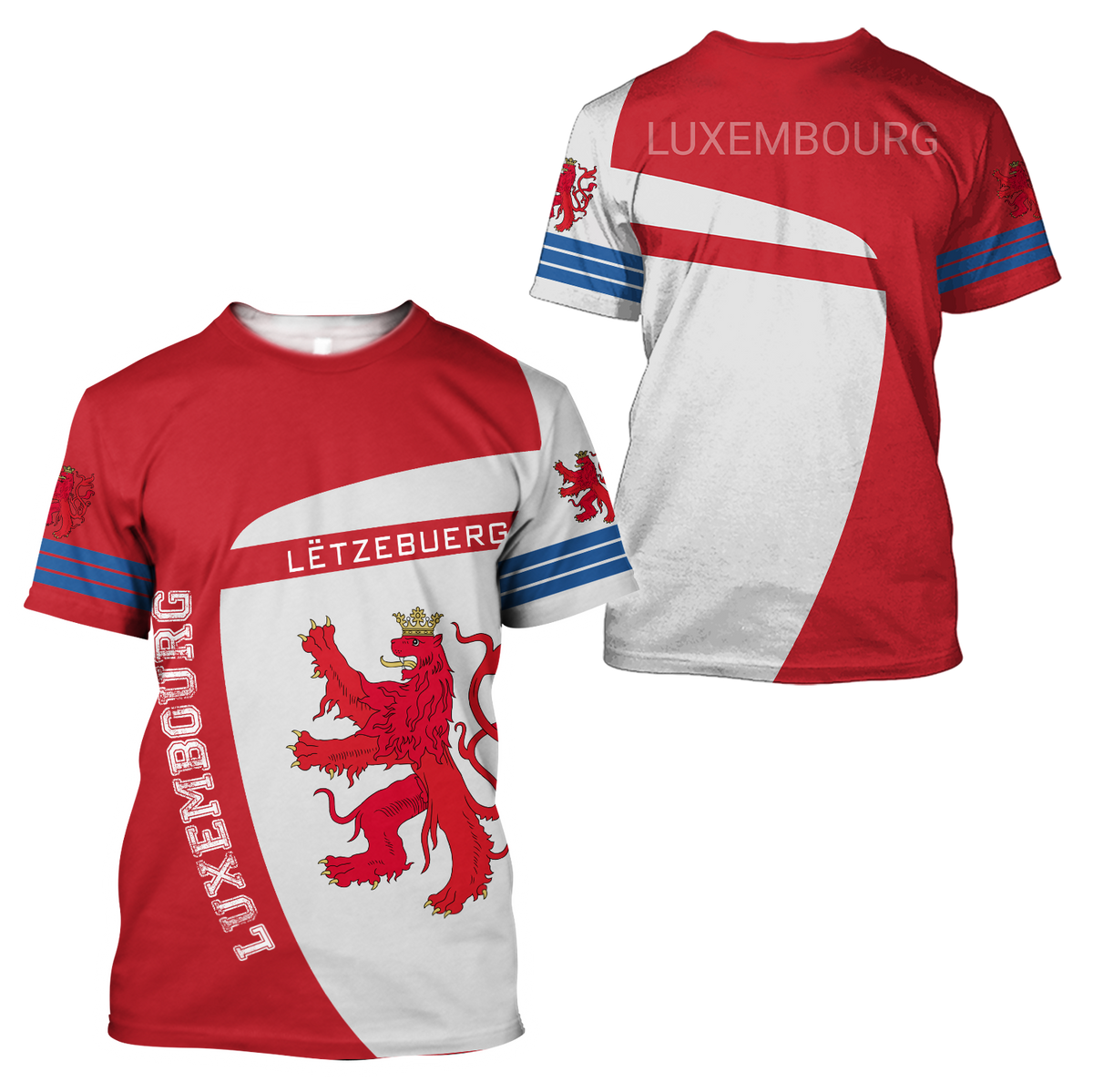 Luxembourg 3D All Over Printed Shirts For Men And Women