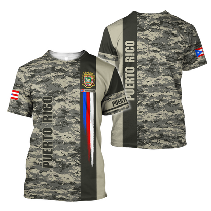 Customize Name Puerto Rico Combo T-Shirt And Board Short