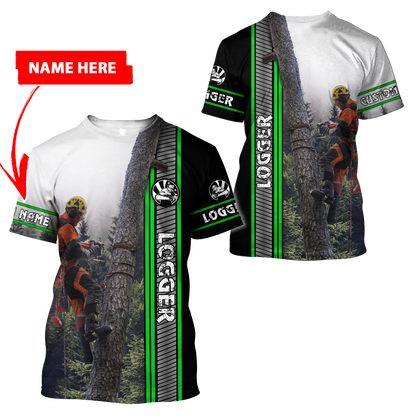 Premium Personalized Unisex 3D Printed Logger Shirts MEI