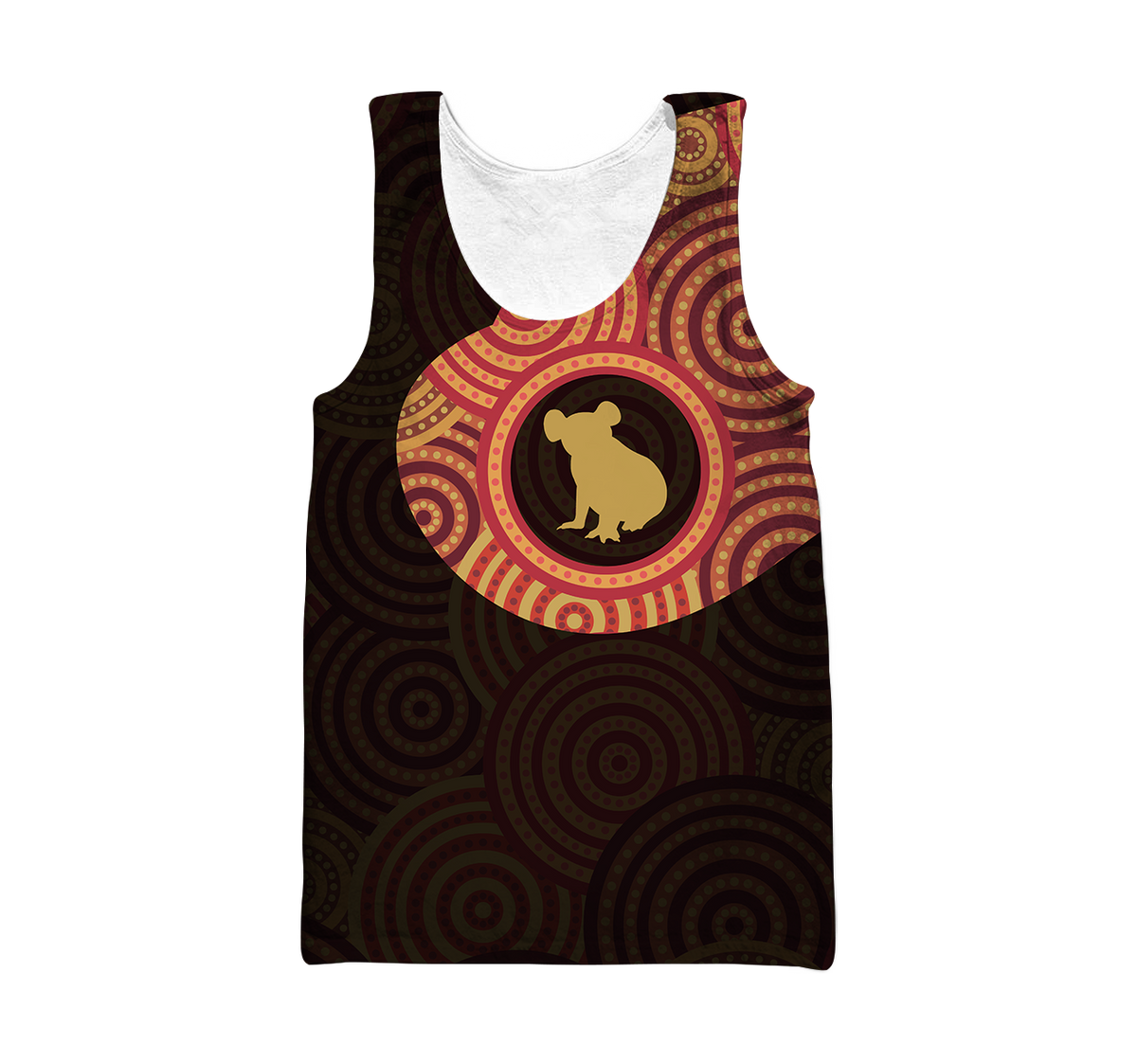 Australia In My Heart Aboriginal Tattoo Koala Hoodie Yellow AZ200201-Apparel-PL8386-Tank Top-S-Vibe Cosy™