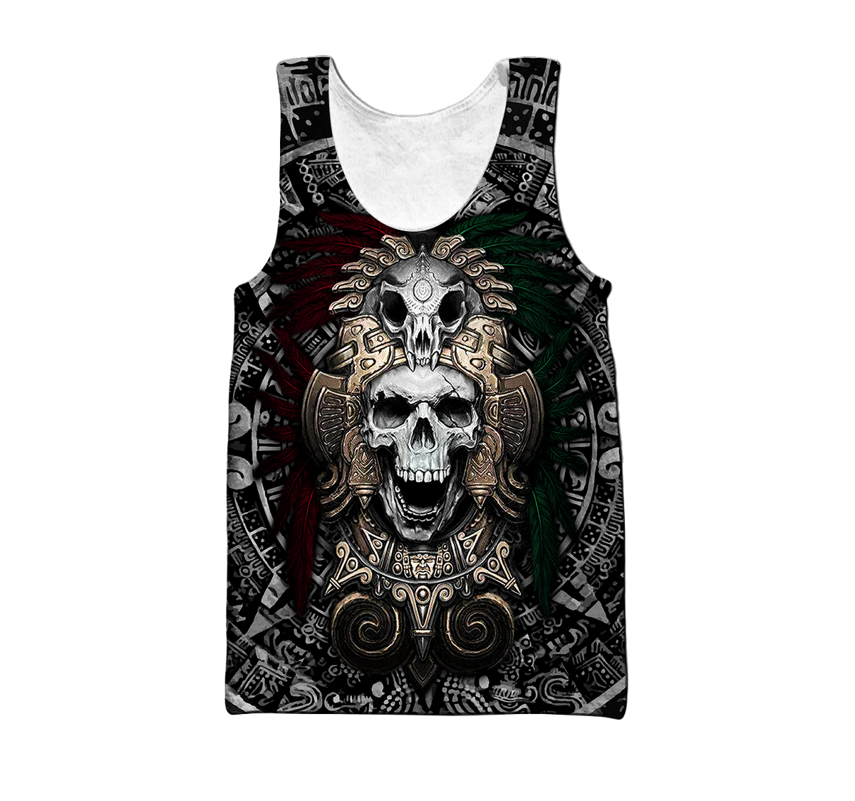 Aztec Skull By ML-Apparel-ML-Tank Top-S-Vibe Cosy™