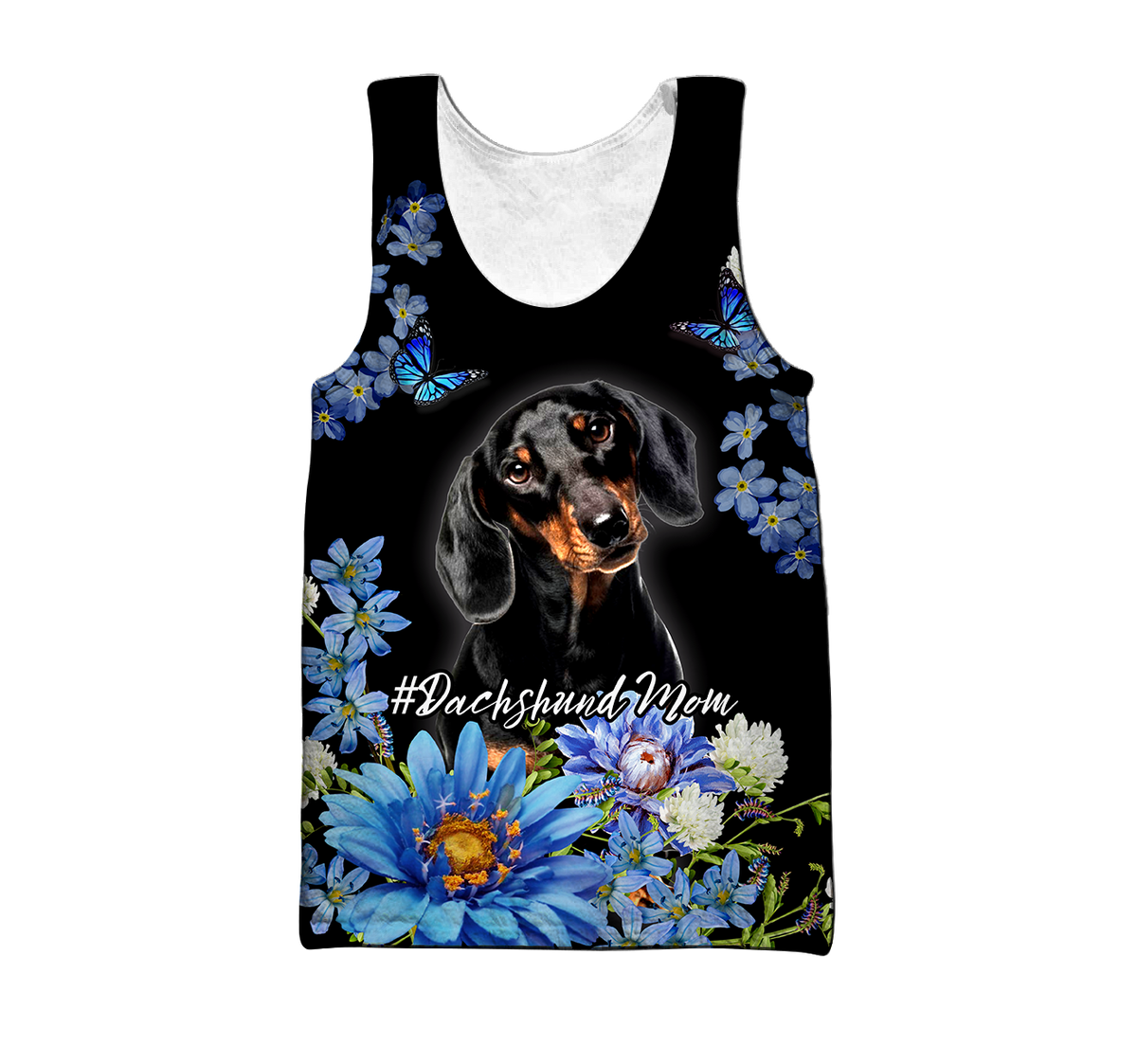 3D Dachshund and Flower Unisex Shirts