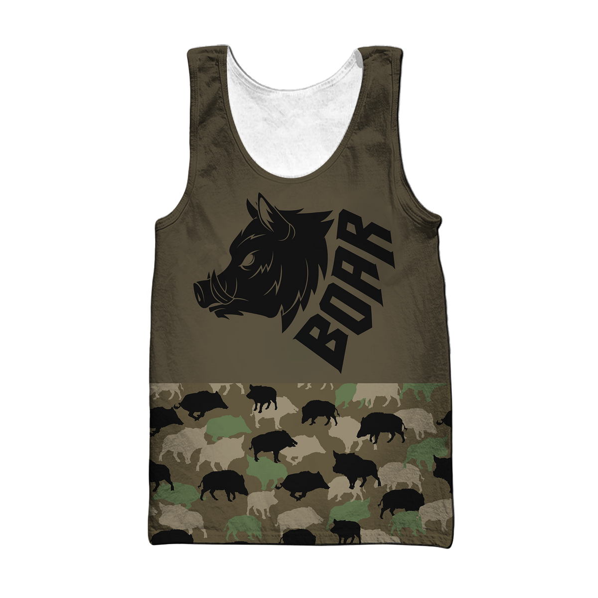 Boar Hunting Dark Green Camo 3D All Over Print  Hoodie