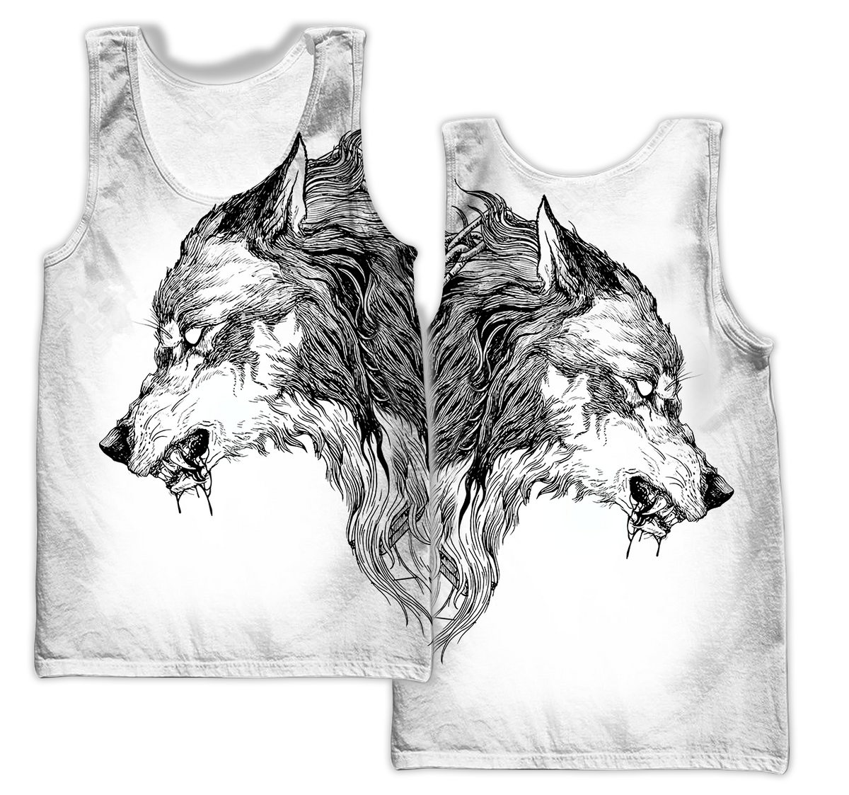 Tattoo Wolf Hoodie T Shirt For Men and Women HAC290501-NM